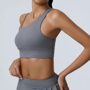 Soutiens-gorge de sport anti-transpiration pour femmes respirant Fitness haut court pousser épaule inclinée soutien-gorge de Yoga Simple pour entraînement de gymnastique haut antichoc - Product Image 6