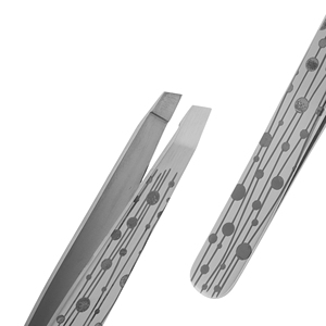 STAHLMANN PRO. Pinzas de Cejas de Acero Inoxidable de Alto Rendimiento con Punta Inclinada y Diseño de Puntos, Nuevo Diseño 2026, Personalización Moderna - Product Image 2
