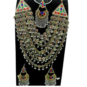Conjuntos de joyería afgana hechos a mano más vendidos para mujer conjunto de collar de novia largo para boda y fiesta último modelo en línea - Product Image 1