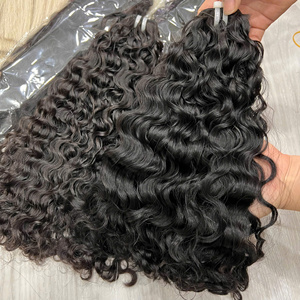 Extension de cheveux humains vietnamiens Big Fuzz bouclés trame de cheveux faisceaux de cheveux boucles birmanes vente en gros - Product Image 2