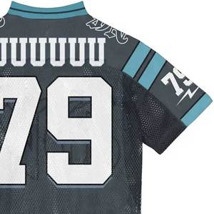 Camiseta de fútbol Hip Hop de gran tamaño de alta calidad para hombres, ropa deportiva de equipo personalizada, uniforme, camiseta de malla impresa corta, sublimación - Product Image 6