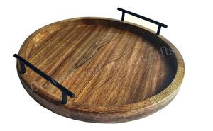 ถาดเสิร์ฟไม้มะม่วงงานหัตถกรรมทำด้วยมือ100% ธรรมชาติสำหรับบ้าน - Product Image 2