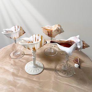 Ly rượu làm thủ công từ vỏ ốc biển tự nhiên, kiểu dáng thanh lịch, dùng làm ly Martini, cocktail, quà tặng cưới bãi biển, ly rượu vỏ sò - Product Image 6