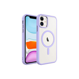 Coque en silicone souple compatible MagSafe pour iPhone 11 13 Pro Max Plus avec finition chromée, compatible avec la recharge sans fil - Product Image 1