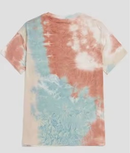 100% camisetas de fibra de bambú de algodón nuevos hombres con estilo de alta calidad peso personalizado Tie Dye camiseta de gran tamaño cuello redondo transpirable Formal - Product Image 5