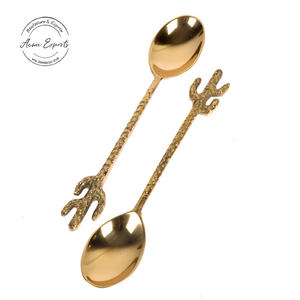 Servidores de ensalada de Reno dorado Diseño único elegante para cenas festivas y ocasiones especiales Regalo perfecto - Product Image 2