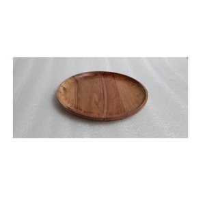 Assiette en bois d'acacia, vente en gros, vaisselle de cuisine irrégulière, Dessert en bois d'acacia, assiette en bois créative - Product Image 1