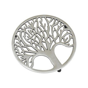 Modern Round Iron Trivet Vintage Decorative Kitchen Dining Table Hot Pot <b>Holder</b> with Ornate Scrollwork Design and <b>Pan</b> Mat - Product Image 6