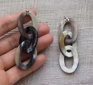 Pendientes de Botón Clásicos de Mariposa para Mujer, con Perla de Imitación y Cuerno Natural, Alta Calidad, Nuevo Estilo de Crescent Crafts - Product Image 4