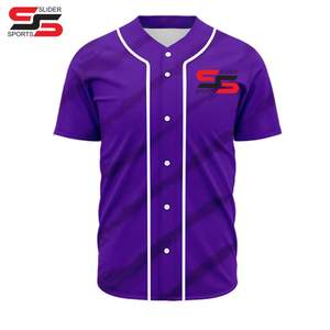 Venta al por mayor Oem sublimación llano blanco béisbol Jersey camiseta personalizada béisbol Jerseys para hombres - Product Image 1