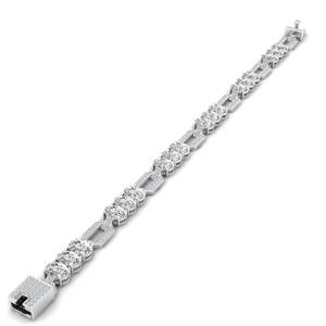 REYES, superventas, pulseras de tenis de moissanita de 925 quilates de corte ovalado de Plata de Ley 14,01 para mujer, joyería clásica de diseñador de boda - Product Image 2