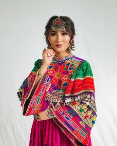 Ropa tradicional hecha a mano vestido afgano de alta calidad mejor Material afgano Vintage vestidos de mujer 0624 - Product Image 5