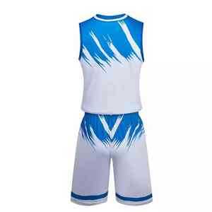 Ensemble d'uniformes de maillots de basket-ball simples respirants pour hommes, avec la conception de maillots de basket-ball personnalisés - Product Image 4