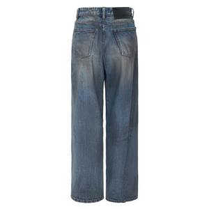 กางเกงยีนส์ผู้หญิงใส่สบายกางเกงยีนส์เอวสูงเอวสูงมีกระเป๋าขนาดใหญ่สีฟ้า2025ซักได้ - Product Image 6