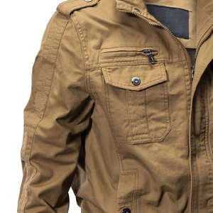 ราคาขายส่ง เสื้อแจ็คเก็ตผู้ชายแบบมีซิป คอตั้ง สไตล์ลำลอง สำหรับฤดูหนาว เสื้อแจ็คเก็ตคาร์โก้แบบซักสำหรับกิจกรรมกลางแจ้ง พร้อมบริการ OEM - Product Image 5