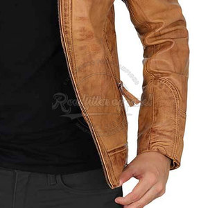 Veste en cuir design personnalisé Veste en cuir pour hommes de couleur personnalisée Streetwear Veste en cuir pour hommes - Product Image 6