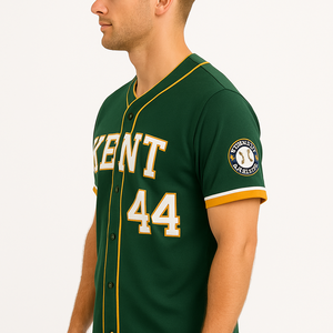 Maillot de baseball personnalisé à boutons complets, chemise de sport en sergé pour l'uniforme de l'équipe, sublimation et broderie pour les promotions des fans - Product Image 5