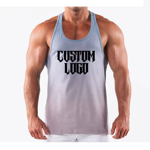 Camiseta sin Mangas Deportiva Transpirable de Punto para Hombre, Talla Grande, para Gimnasio, Fitness, Malla, Ecológica, Tejido Personalizable - Product Image 1
