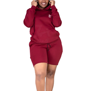 Ensemble sweat à capuche et short pour femmes à vendre à bas prix Ensemble sweat à capuche et short de haute qualité en gros - Product Image 1