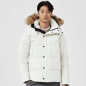 Parka de style canadien en gros pour hommes, manteau d'hiver d'extérieur, grande taille, en toile, avec capuche en fourrure, veste canadienne, veste de style canadien - Product Image 1