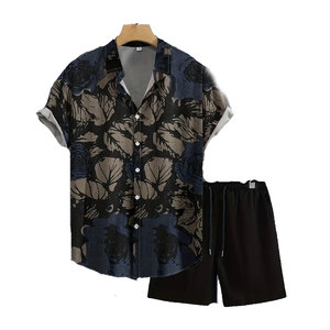 Ensemble de shorts pour hommes de bonne qualité Logo personnalisé Sports d'été Vêtements de plage Ensembles courts T-shirt avec ensembles de shorts - Product Image 1