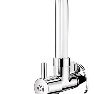 Durable Brass Sink Cock Wall Mounted Swivel Spout <b>Kitchen</b> Tap Rotating Water Control Valve for Heavy Duty Plumbing - Product Image 1