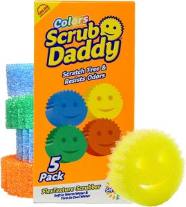 Éponges de cuisine multi-usages Scrub Daddy sans rayures, lot de 5, éponges à vaisselle en mousse polymère sans BPA - Product Image 4
