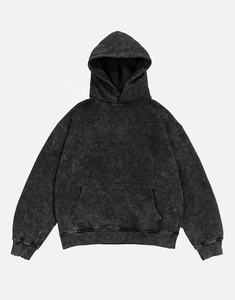 Meilleures ventes : Sweat à capuche pour homme en molleton épais, style délavé à l'acide, avec strass, pour le travail, vente en gros, haute qualité, coupe oversize - Product Image 1