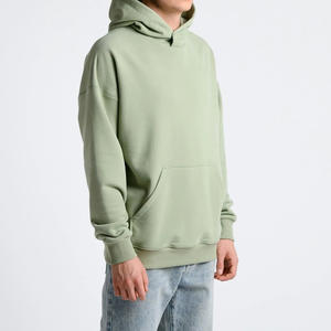 Sweat à capuche élégant en coton doux 100% avec poche avant pour hommes Sweat à capuche confortable de poids moyen pour vêtements de plein air avec logo personnalisé - Product Image 6