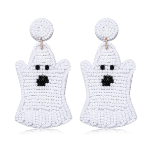 Buy Halloween Christmas Accessories Wholesale Pumpkin Skull Drop Earrings for Halloween Available Trusted Exporter - Product Image 3