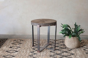 Wooden Side Table Modern Metal <b>Stool</b> High Export Quality Commercial Buyers Hot Selling Best 2024 Moradabad Handicraft Export - Product Image 2
