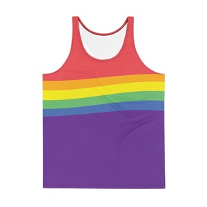 เสื้อกล้ามเรนโบว์แบบยูนิเซ็กซ์ขายส่ง เสื้อแขนกุดลำลองสำหรับฤดูร้อน มีตัวเลือกโลโก้และขนาดตามสั่ง - Product Image 1