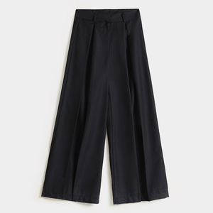 กางเกงลำลองขากว้างหรูหราของผู้หญิงกางเกงธรรมดากันรอยยับแห้งเร็วสีทึบใหม่ล่าสุดสำหรับฤดูร้อนมีบริการ OEM - Product Image 1