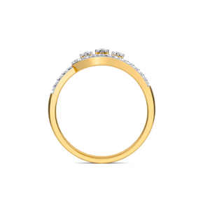 SAVANI SONS, elegante banda pequeña refinada para mujer, diamantes de corte Marquesa cultivados en laboratorio, acabado de dos tonos para apilar regalos todos los días - Product Image 2