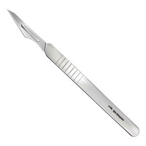 Manche de scalpel en acier inoxydable, lame, instrument chirurgical manuel pour la médecine, la santé, la coupe, les procédures cliniques, réutilisable, CE - Product Image 2