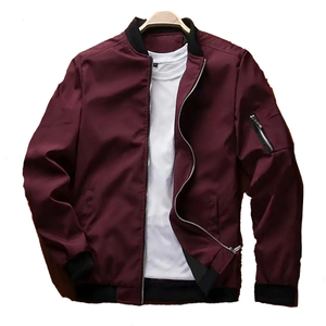 Chaqueta Bomber Casual para Hombre con Logotipo Frontal en Lona Personalizada OEM, Impermeable y Transpirable, de Alta Calidad, Hecha en Pakistán - Product Image 1