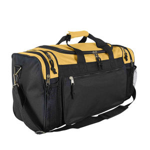 Bolsas de Deporte Grandes Personalizadas Negras y Amarillas con Porta Botella de Agua y Bolsillo de Malla - Product Image 2