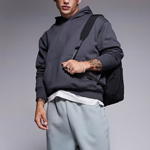 OEM Vêtements d'hiver pour hommes 2 pièces en polaire épaisse 100% coton surdimensionné de haute qualité avec logo brodé personnalisé imprimé écologique respirant - Product Image 5