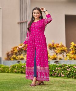 Conjunto personalizado de dos piezas, venta al por mayor online de proveedor, compra a granel de ropa de mujer elegante, sexy, informal, vestidos de moda Kurti - Product Image 5