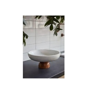 Bol en marbre fait à la main, logo personnalisé, finition de qualité supérieure, forme ronde, bol à nourriture en marbre pour les fêtes, la maison, la cuisine, le dessus de table - Product Image 1