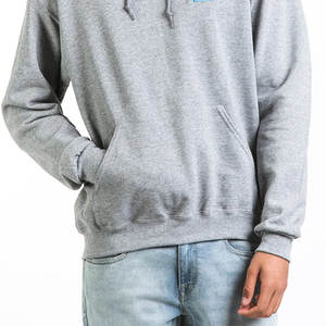 Sudadera con capucha bordada de Hip Hop pesada personalizada 100%, forro polar OEM con material de poliéster/algodón teñido liso para invierno - Product Image 3