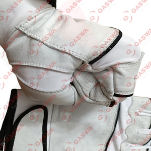 Tendance Blanc avec Combinaison Noire en Cuir de Vachette à Manchette Courte Gants de Frappeur de Baseball pour la Formation de Jeu de Baseball - Product Image 2