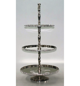 ที่วางเค้กโลหะชุบสังกะสีแบบ3ชั้นพร้อมด้ามจับรูปหัวใจถาดโชว์ขนมหวานแบบเรียบง่ายที่วางเค้กในฟาร์มสำหรับงานแต่งงาน - Product Image 4