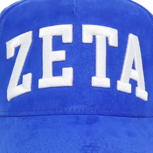 Zeta Royal Blue Sooo Sweet Snapback <b>Hat</b> Womens Greek Sorority Adjustable <b>Flat</b> Bill Cap Premium Embroidered - Product Image 5