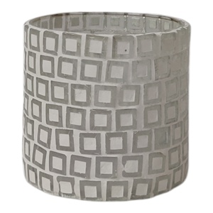 Décoration intérieure bougie de haute qualité vases en verre lanternes et bocaux avec mosaïque blanche fabriquée à la main pour la saison des vacances mariage noël - Product Image 4
