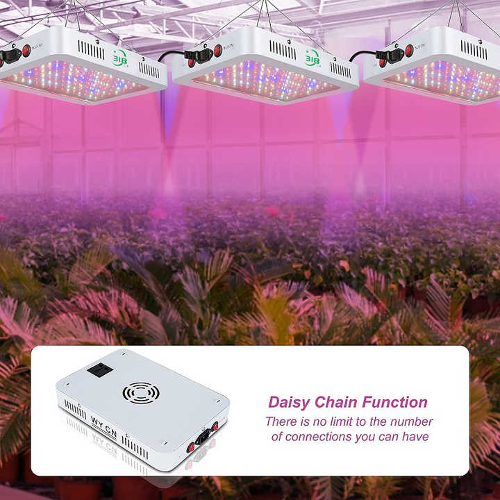 GroCruiser 1000W LED Grow Light Dimmable, UV-IR Included Full Spectrum Plant Light For Indoor Growing, 2x2 Ft Plant Growing Lamps With Daisy Chain Function, Quiet Built-in Fan - Foto 2
