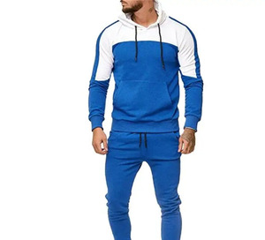 Survêtement bloc deux pièces couleur personnalisée de haute qualité pour hommes et femmes sweats à capuche et sweat-shirts d'hiver avec logo - Product Image 5