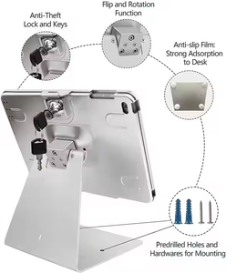 360 độ Chất lượng cao xoay kim loại <span class=keywords><strong>Tablet</strong></span> <span class=keywords><strong>PC</strong></span> đứng với an ninh hiển thị khóa cho bán lẻ Tabletop bán hàng trực tiếp từ Ấn Độ - Product Image 3