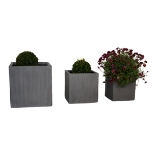 Set di 3 Grandi Vasi per Piante Thames Smaltati, Ecologici e Resistenti ai Raggi UV per Giardinaggio Interno, Alta Qualità con Caratteristiche di Drenaggio - Product Image 2
