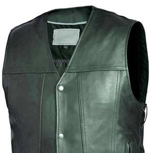 Chaleco de Cuero para Hombre, Invierno, con Botones, Prenda Exterior, Hecho a Medida, Precio de Fábrica, Suministro para Pedidos al por Mayor, Fabricante de Pakistán - Product Image 4